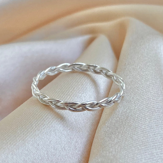 Twisted Silver Ring