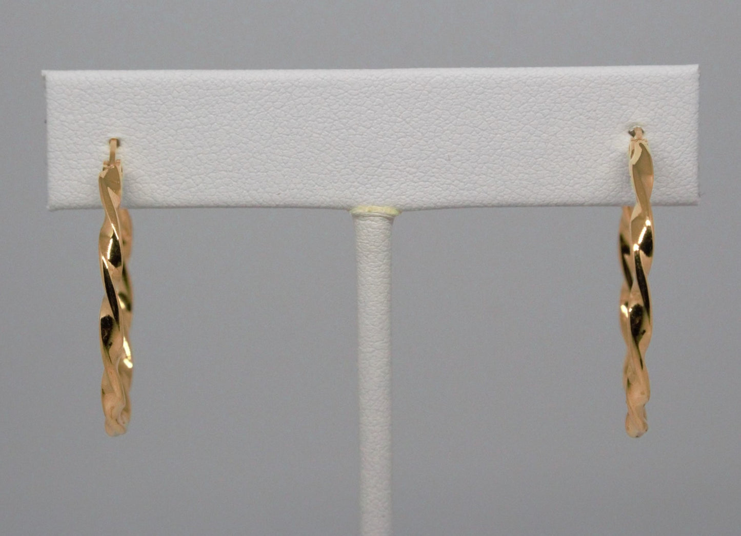 Twisted Gold Hoop Earrings