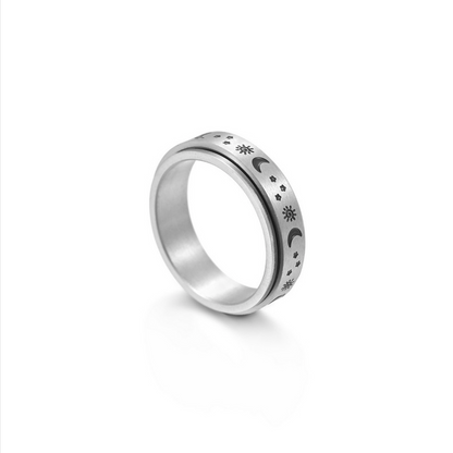 Silver Moon Ring