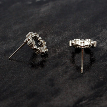 14k White Gold Stud Earrings